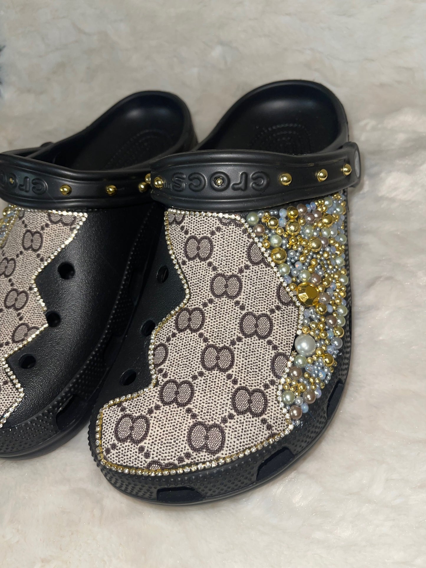 Black Gucci Crocs