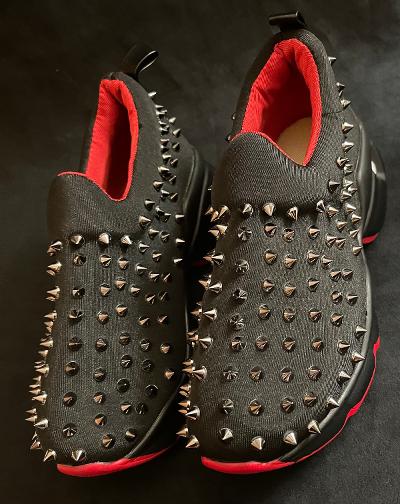 Black Studded Fashion Sneakers