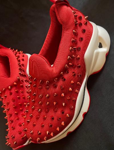 Red Studded Sneakers